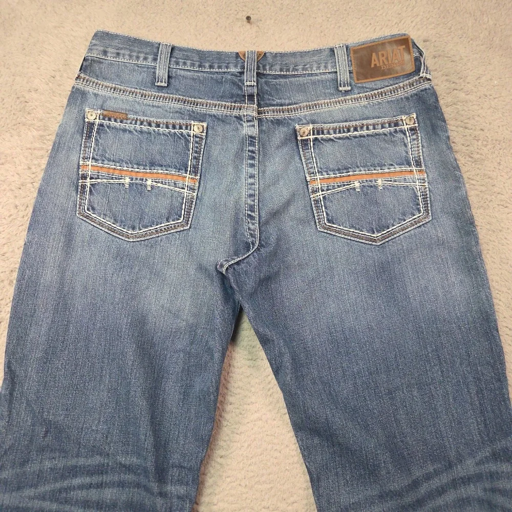Ariat M4 Coltrane Jeans Mens 36x34 Blue Durango Relaxed Boot Cut Western Cowboy